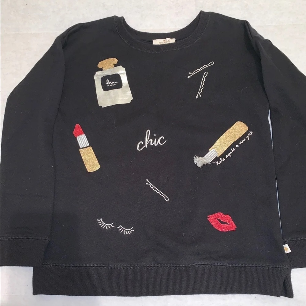 Girl’s Kate Spade Black Glittery Sweater